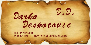 Darko Despotović vizit kartica